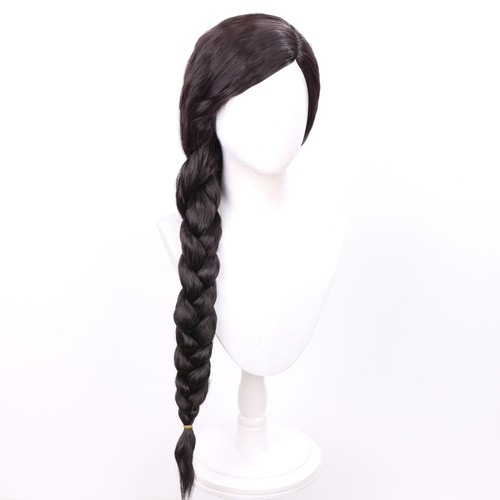Trixes long black braided wig - long,
