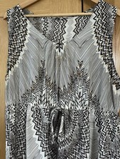 Monochrome Zigzag Maxi Dress UK 20 | Debenhams | Festival/Pool Chic SALE PRICE