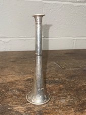 ANTIQUE HALLMARKED SILVER TABLE LIGHTER IN THE FORM OF HUNTING HORN LONDON 1933