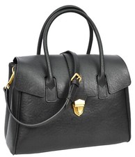 Womens Real Leather Handbag Casual Gladstone Tote Bag With Crossbody Strap Danna