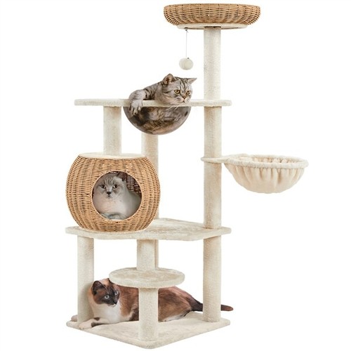 Cat tree rattan - cat,