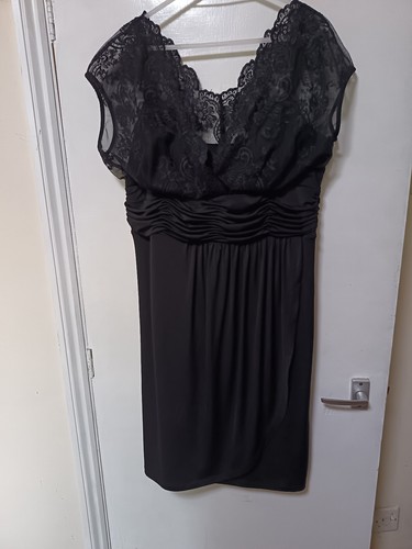 Alexon black dress lace bodice - dress,