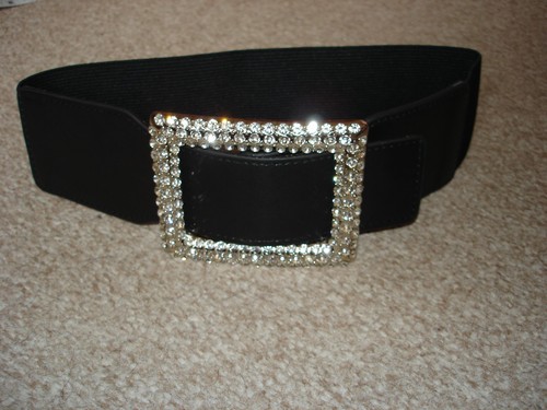 Black elasticated cinch belt - cinch,