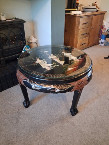 Vintage round chinoiserie - vintage,