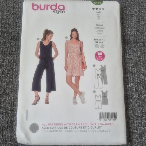 Burda 6134 misses jumpsuits - misses,