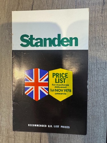 Standen price list - standen,