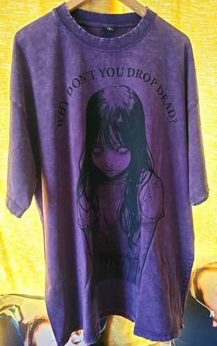 Drop dead purple graphic why - purple,