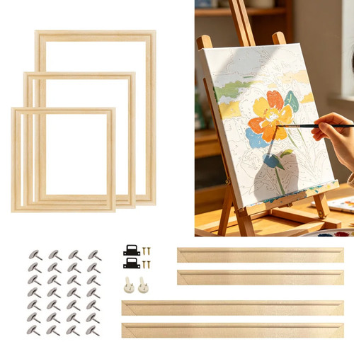 Diy natural wooden frame - natural,