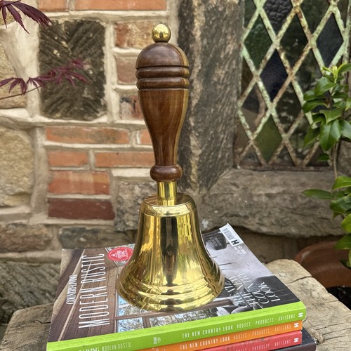 Large brass bell dinner - bell, school
