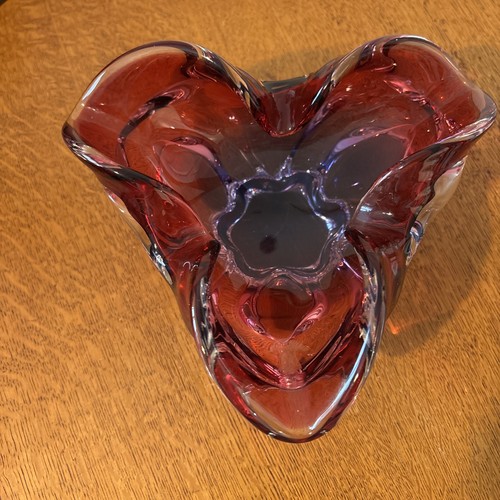 Vintage bohemian glass bowl - bohemian,