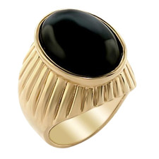 Mens gold onyx ring - , 18kt