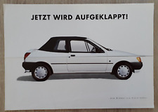 Ford Fiesta Cabrio Brochure c.1989 - 1.1i Convertible