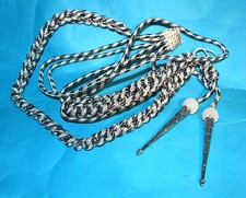 POLICE-ARMY-FIRE SERVICE SILVER AND BLUE BRAIDED VERY WELL MADE AIGUILLETTE
