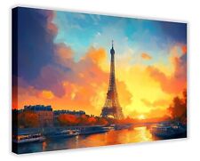 Eiffel Tower Sun Abstract Oil