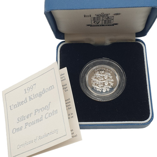 1997 silver proof one - proof, £1