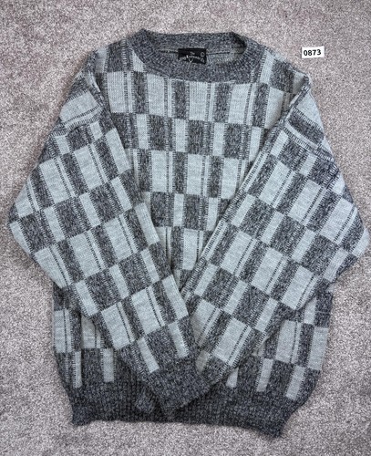 Vintage grey checkered - checkered, knit