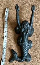 Vintage Rustic Cast Iron Mermaid Boot Jack Shoe Remover Door Stop Beach Decor