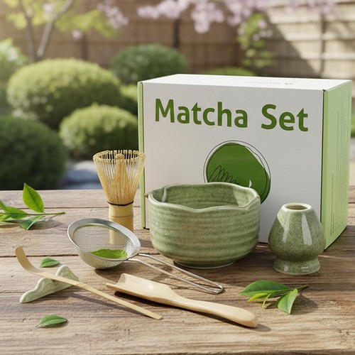 7pcs bamboo matcha - matcha, whisk