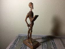  Don Quixote  Hand-Carved Wooden Figure Vintage Spanish 32 cm