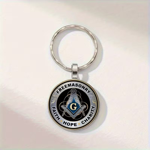 Masonic square and compass - compass, key