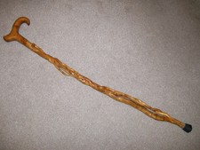 Unusual New Craftsman Handmade Carved HandleEntwined RootTwist Walking Stick 19W