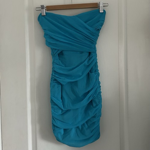 Blue strapless jane - blue,