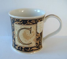 DUNOON Scottish Fine Stoneware Mug  -  Caroline Dadd Capital Letter C design 