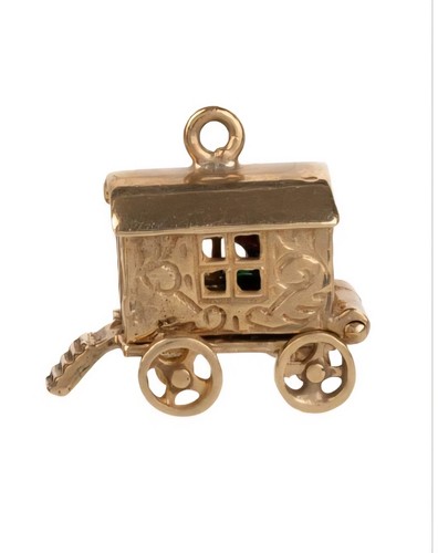 9ct gold vintage gypsy caravan - 9ct,