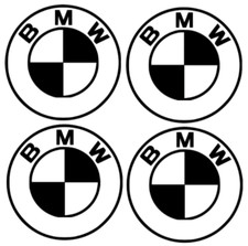 4 X BMW LOGO VINYL DECAL