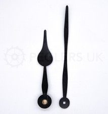 Black Clock Hands Aluminium Metal - Large - For 12" Inch Dials
