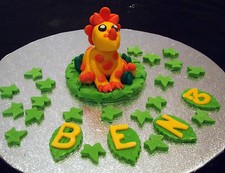  HANDMADE DINOSAUR FIGURE WHOLLY EDIBLE CELEBRATION CAKE TOPPER SET