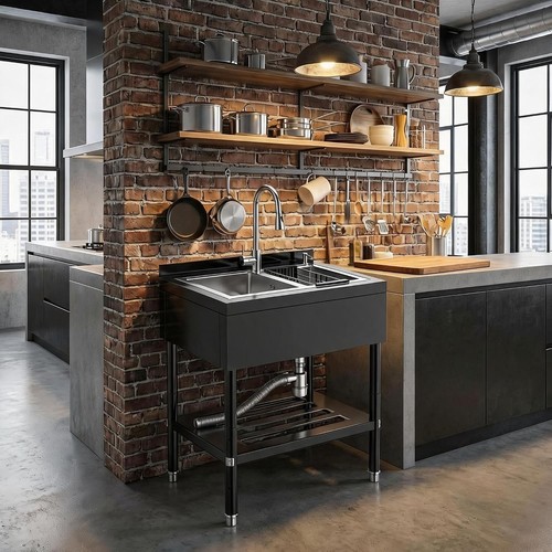 Stainless steel utility sink - steel,