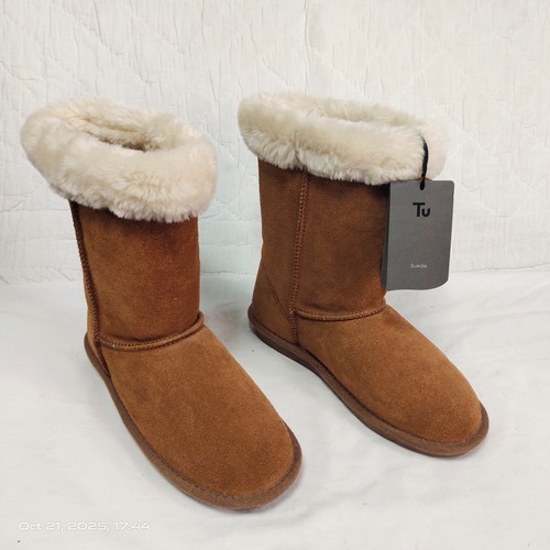 New women tan suede faux - tan,
