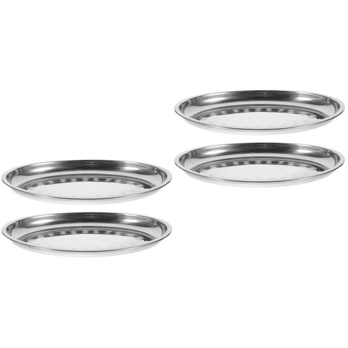 4pcs stainless steel - 4pcs, oval
