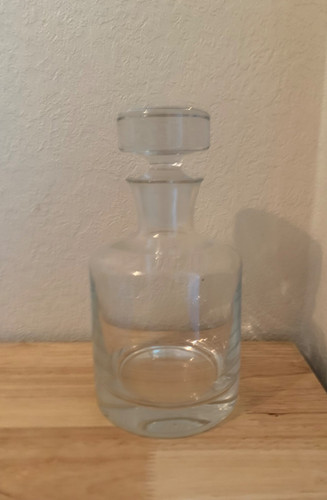Vintage crystal glass decanter