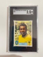 1970 Panini World Cup Stickers Pele Brazil SGC 2.5