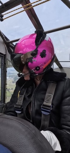 Pink wrapped raf - wrapped, flying