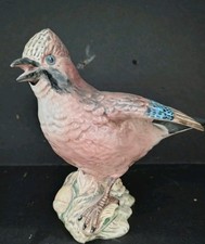 Beswick China Jay  Bird Figurine On Rock With Acorn Glossy Finish