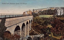 POSTCARD - WALES - OLD COLWYN - VIADUCT AND PENMAEN HEAD - POSTED 1918