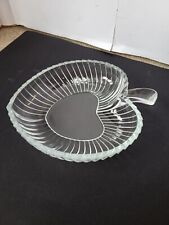 Glass Confectionery Bowl / Sweet Dish, Apple / Heart Shaped
