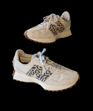 New Balance 327 LADIES OFF WHITE MOONBEAM BEIGE LEOPARD PRINT Size 6.5 UK