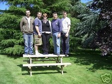 5FT PICNIC BENCH EXTRA HEAVY DUTY REDWOOD (WIDE SEAT) GARDEN TABLE