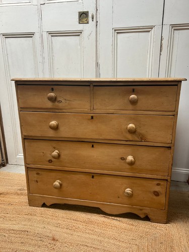Large victorian pine chest - large, of