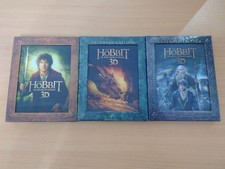 The Hobbit EXTENDED 3 Movie BLU-RAY in 3D SLIPBOX'S NO 3D, SPECIALS FEATURE DISC