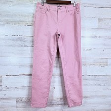 Talbots Simply Flattering Collection Pink Ankle Jeans Womens Size 8