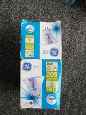 2 x General Electric GU4 Bulbs. 12V. 205 Lumens. Precise MR11.