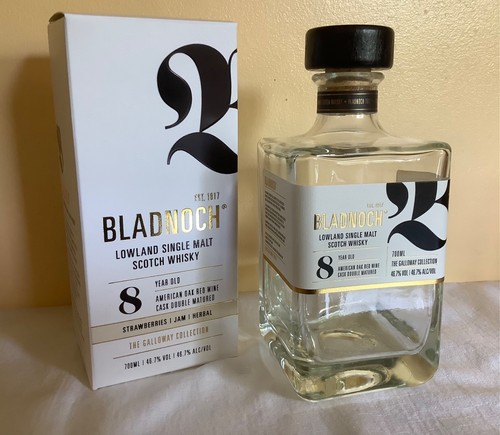 Bladnoch empty whisky bottle - empty,