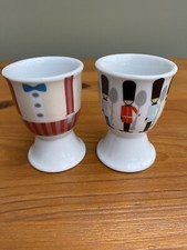 A Pair Of Egg Cups Soldier