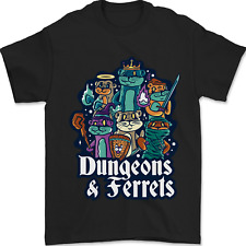 Dungeons & Ferrets Role Play Games RPG Mens T-Shirt 100% Cotton