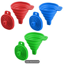 3pcs Silicone Space-Saving Funnel Set Kitchen Gadgets for Filling Bottles